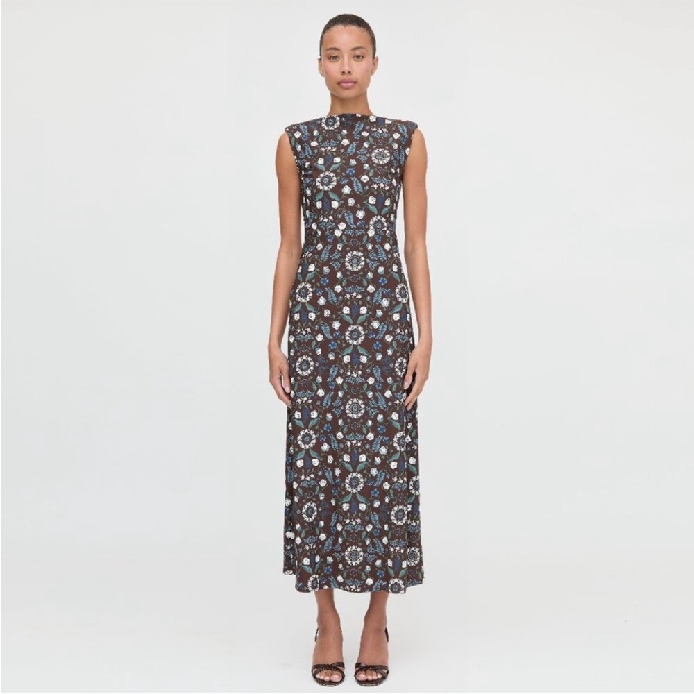 NWT Hill House Sloane Dress Chocolate Swedish Floral XXL